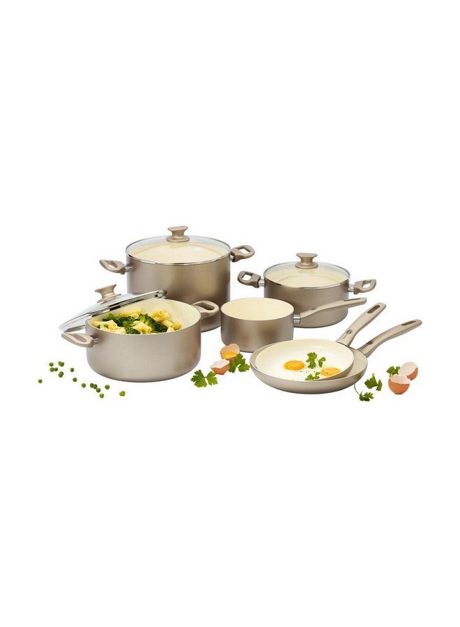 Greenpan 9-Piece Delicia Cookware Set Bronze 31.2 x 38.8 x 64 cm CC000935-001 - Image 2